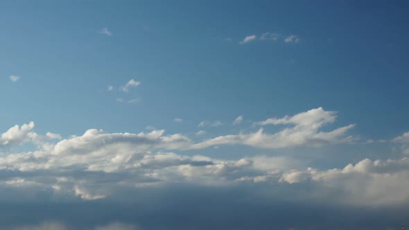 Clouds Running in the Blue Sky Timelapse