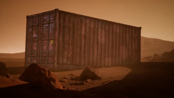 Abandoned Shipping Container in the Desert