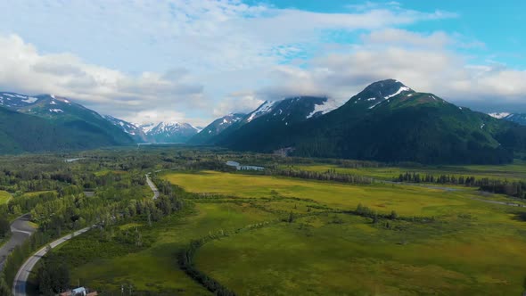 4K Video of Snow Capped Mountains in Alaska