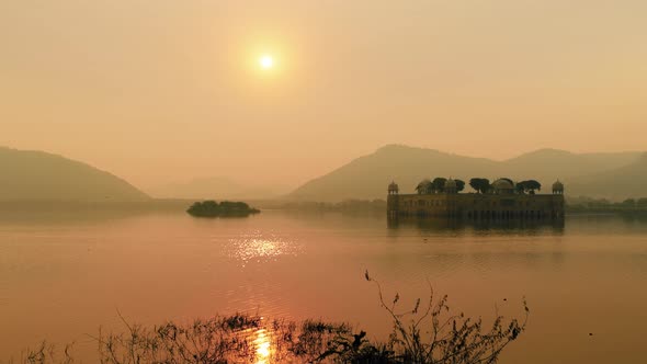 Jal Mahal Meaning Water Palace Is a Palace in the Middle of the Man Sagar Lake