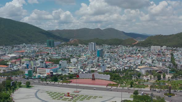 Aerial view of Quy Nhon city, Binh Dinh province