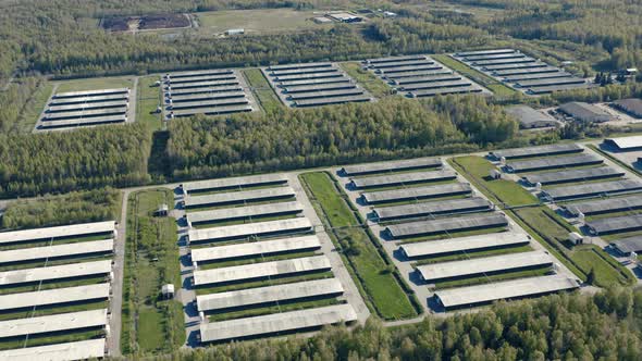 Aerial View of Poultry Farm