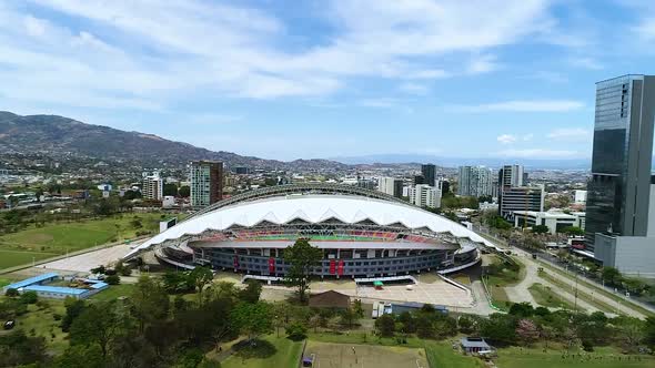 The beautiful National Stadium (Estadio Nacional) of Costa Rica in La Sabana Metropolitan Park, San