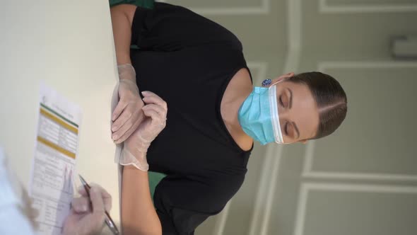 Masked Girl in the Doctor's Office