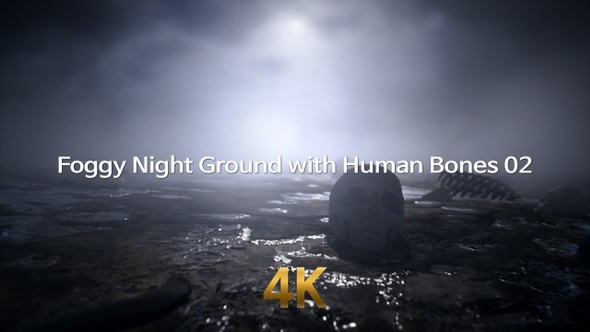 Foggy Night Ground With Human Bones 4K 02 alt