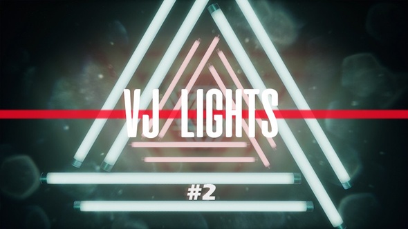 VJ Neon Double Triangular Lights Loops Ver.2 - 3 Pack