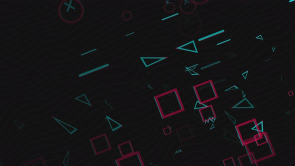 Retro Basic Shapes Background 4K