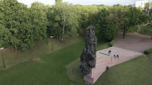 Kyiv, Ukraine: Babi Yar. Memorial Mass Murder of Jews. Aerial View