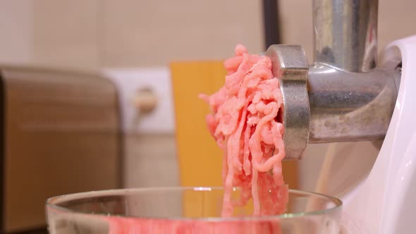 Making Homemade Raw Minced Meat at Kitchen