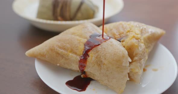 Rice dumpling for dragon boat festival in China