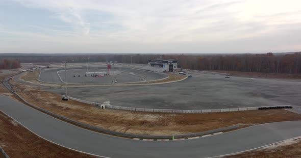 Aerial 5k Drone Video Dominion Nascar Raceway Woodford Va Usa