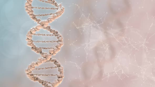 Beige Background for Scientific Medical Research Presentation with Dna Helix alt
