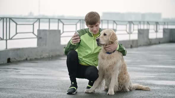 Selfie with Best Friend during Chilly Evening Walk