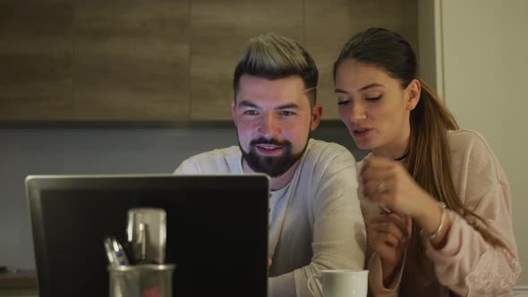 Couple searching on the internet