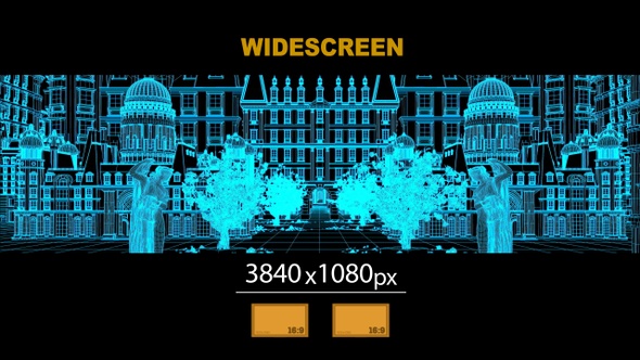 Widescreen Renaissance City Wireframe 01 alt