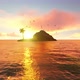 Sunset Palm Island and Ocean - VideoHive Item for Sale