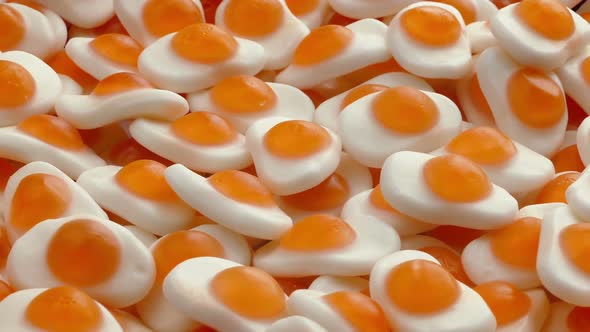 Egg Candies Rotating Slowly