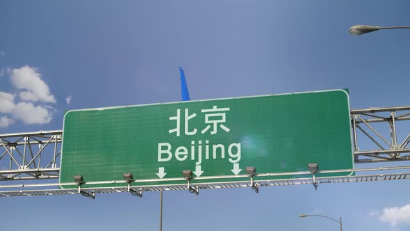 Airplane Landing Beijing