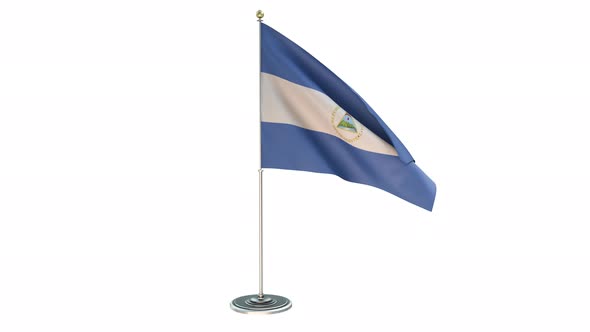 Nicaragua Small Flag Pole Loops With Alpha