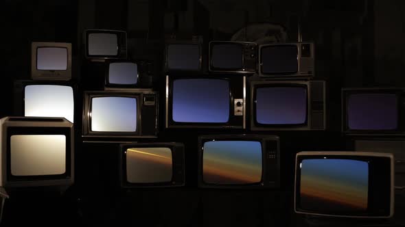 Sunrise and Sunset from the ISS in Space and on Retro TVs.