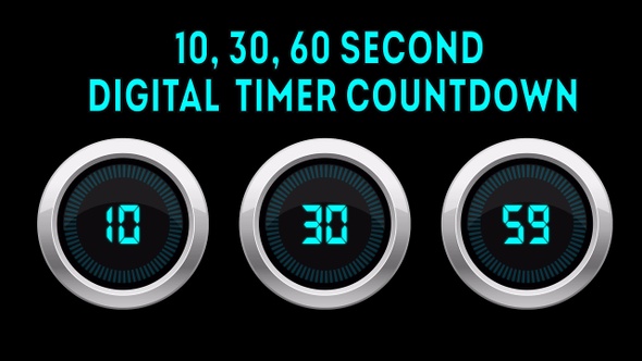 10, 30, 60 Second Timer  Digital Timer Countdown
