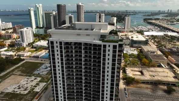 Aerial Video Canvas Tower Miami A Luxury Condominium 4k
