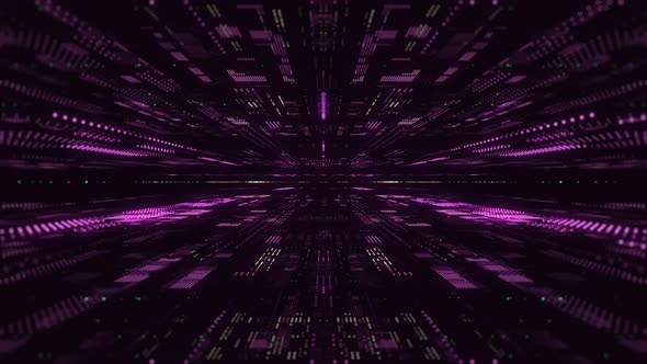 4K Purple Digital Data Sci Fi Background