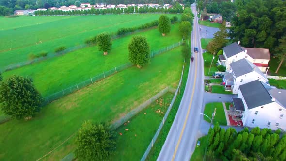 Amish Countryside and Amish Homes by Drone