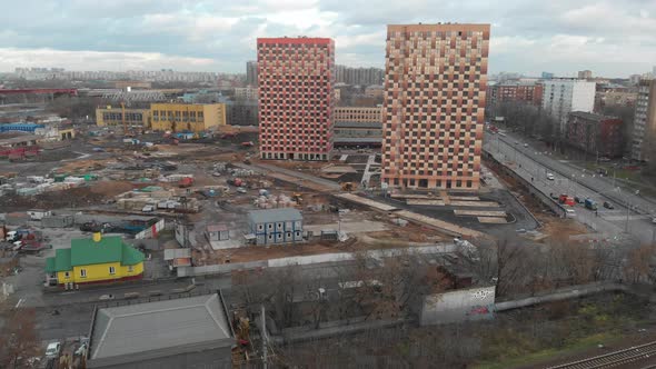 A New Residential Complex is Being Built in Moscow