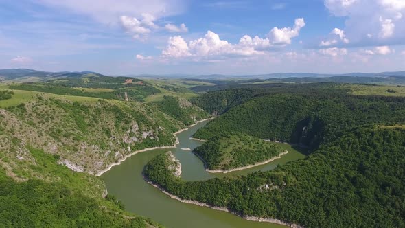 Meanders at Rocky River Uvac in Serbia