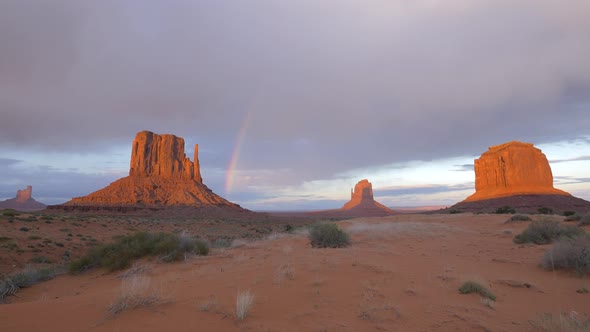 Monument Valley and a rainbow