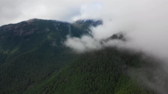 Aerial view of mountain landscape, Unalaska, Alaska, United States.