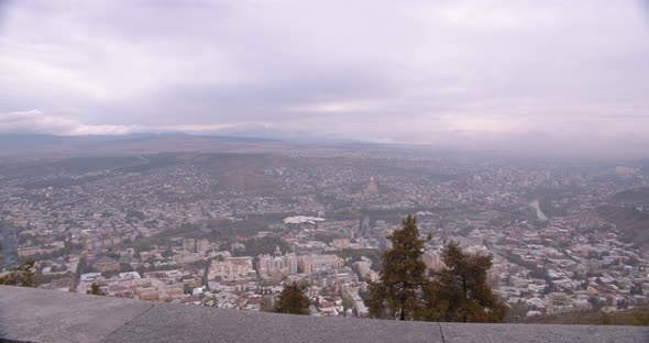 Tbilisi, Georgia sky view on the city.