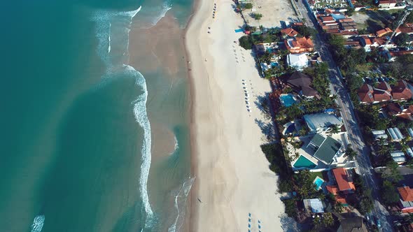 Tropical summer beach. Brazilian beach tourism landmark.