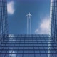 Airplane Flying Above High Rise Buildings 4k - VideoHive Item for Sale