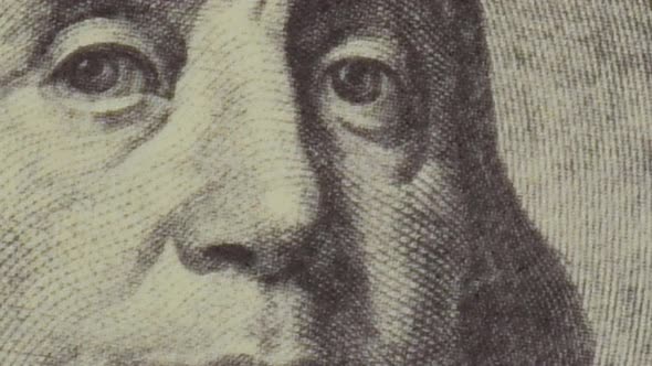 USD cash macro view. green 100 dollar cash - stop motion animation. USA fiat money. alt