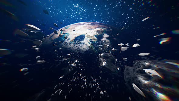 Space Asteroids On Earth Orbit