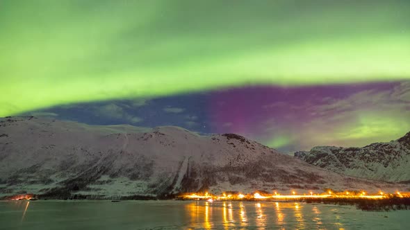 Northern lights in Tromso, Norway.Moving of norther nlight is like dancing.