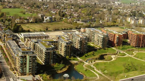 Aerial shot of the property's