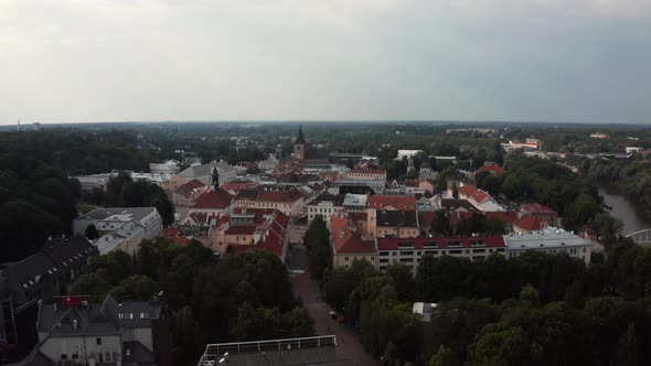 Cityscape of Tartu Town in Estonia