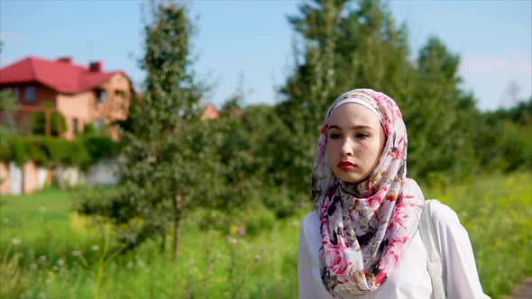 Young Beautiful Muslim Woman Outdoor