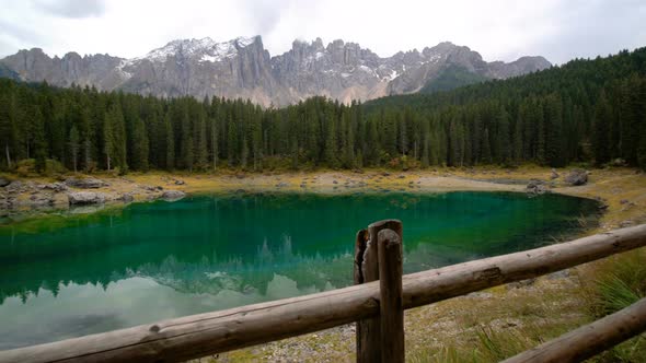 Lake Carezza Western Dolomites Italy