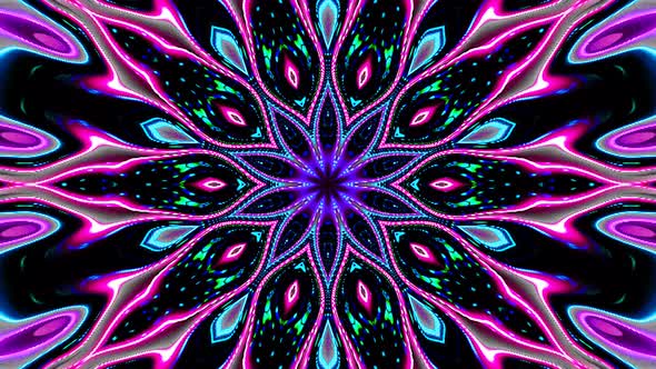 Bright abstract light governing full color, kaleidoscope