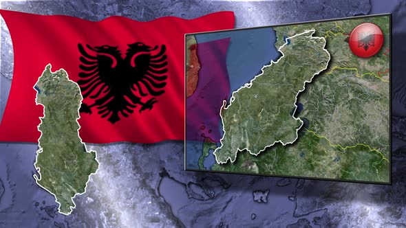 Albania   Flag And Map Animation