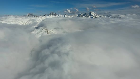 Going Over The Clouds To The Snowy Mountains