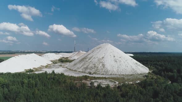 Mineral Piles, Mountains of Minerlas and Sand, View From Height, Mininпg of Minerals To Create