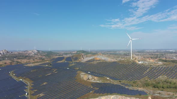 Solar power station in montain