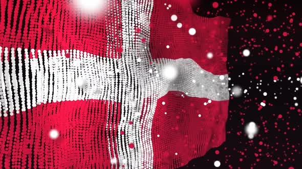 Danish Flag Particle Animation