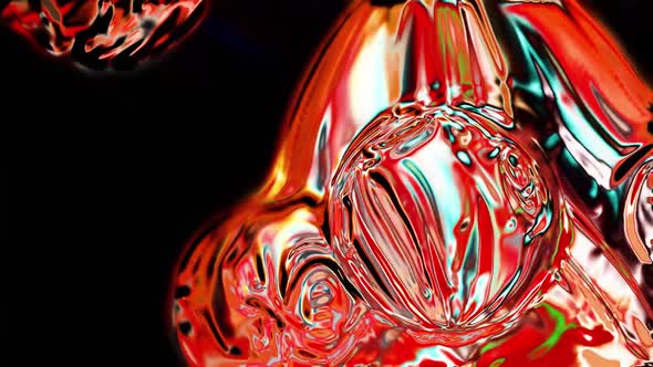 Abstract Vibrant Fluid Background Digital Rendering