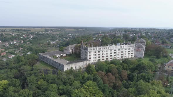 Aerial view of Yagilninnaya Castle, Ukraine